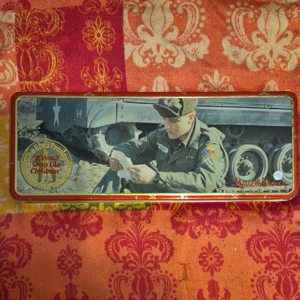 Elvis Military Themed Metal Tin